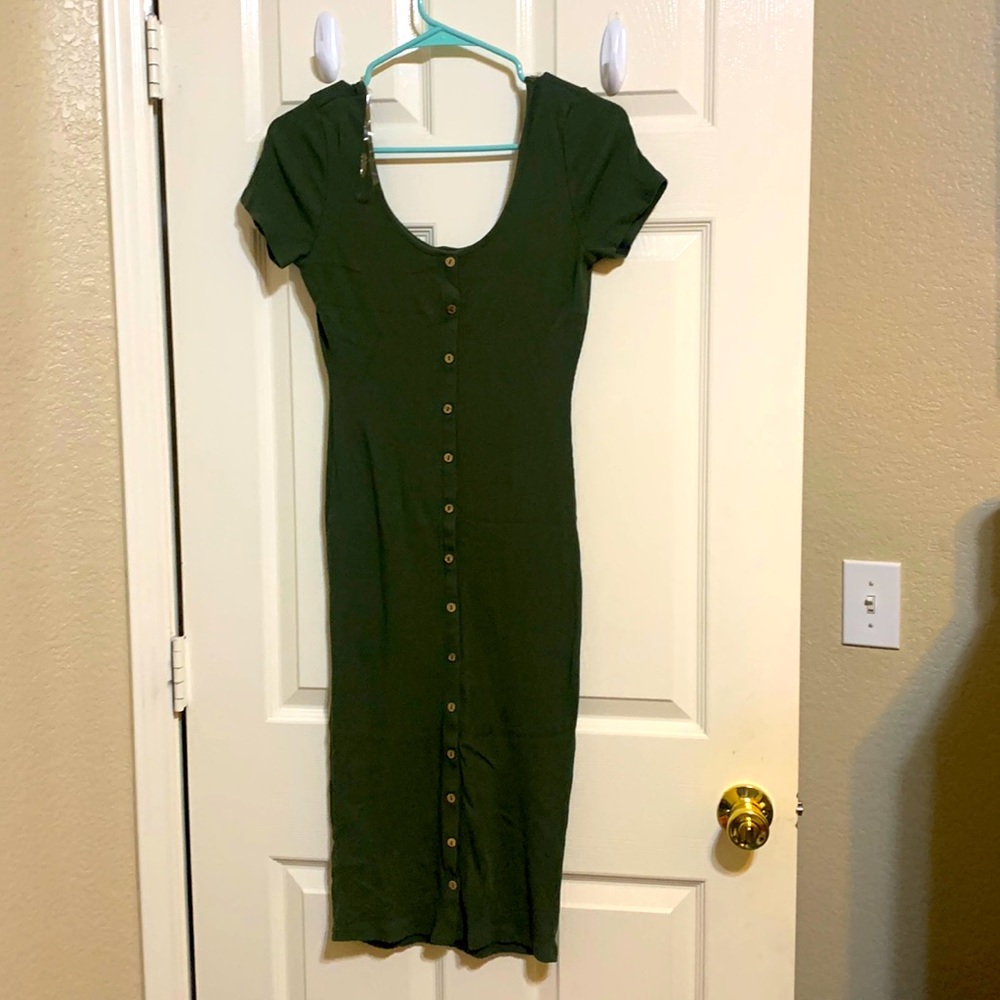 Olive midi dress